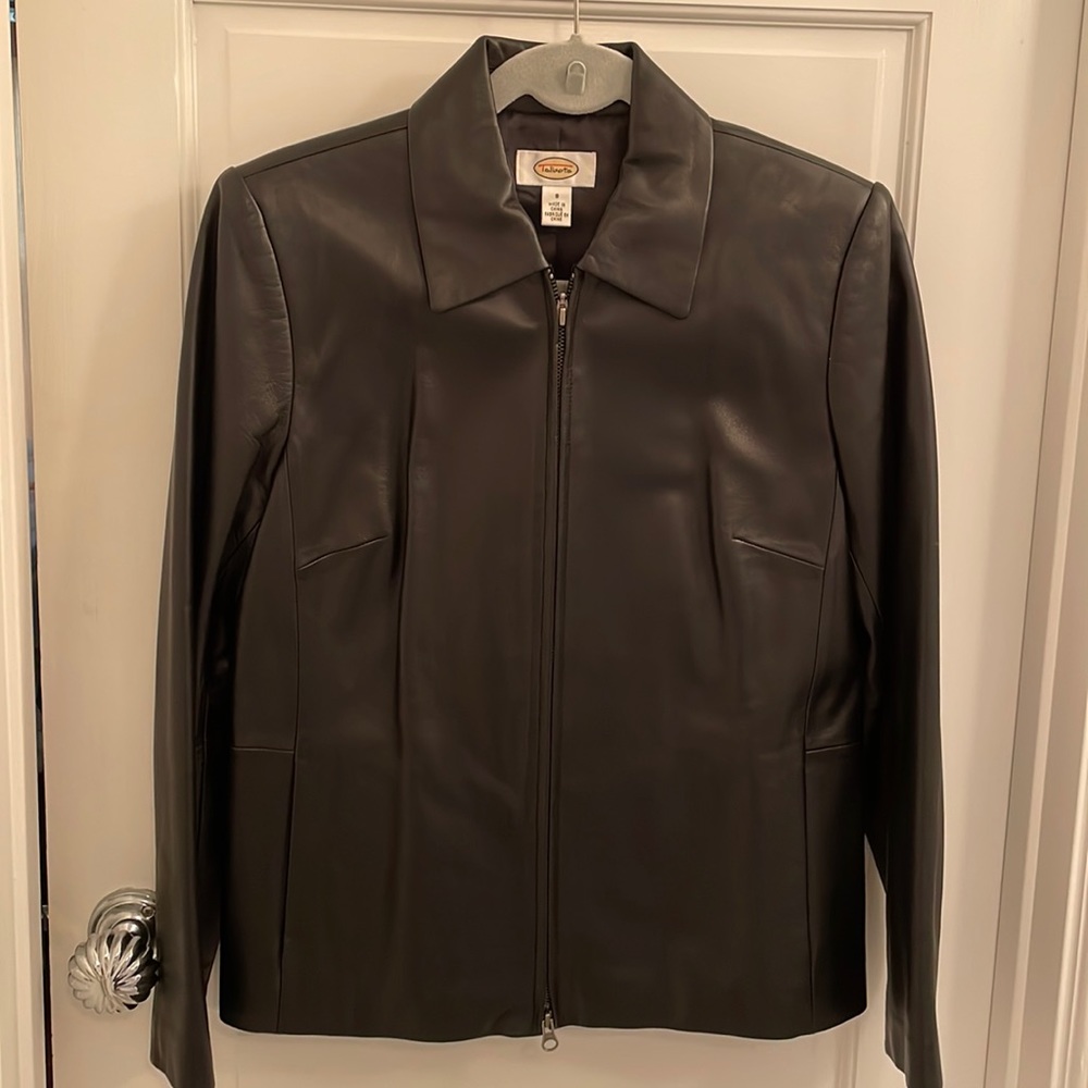 Vintage Talbots Black Leather Jacket